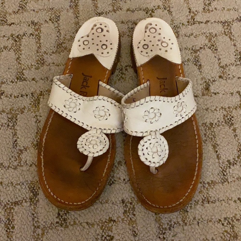 White Jack Rogers sandals
